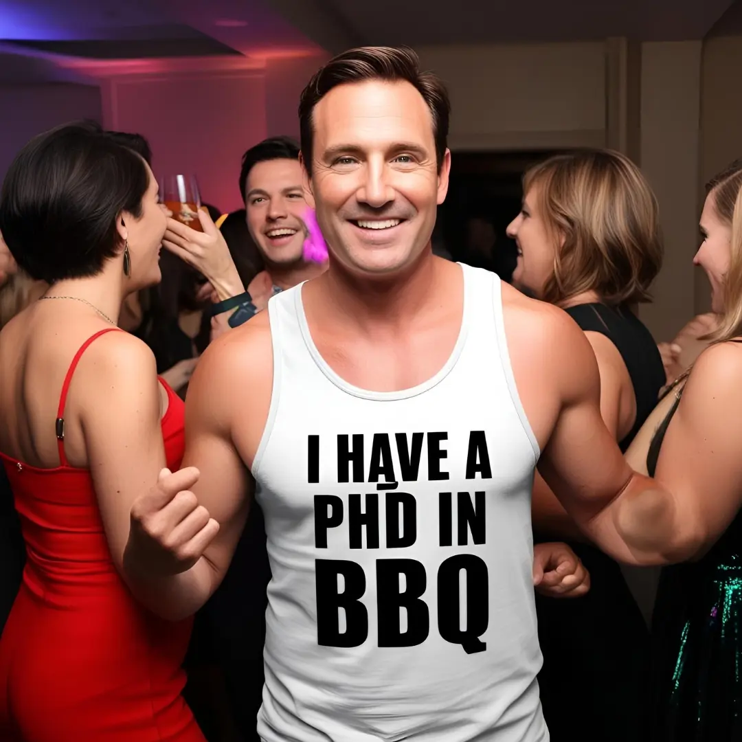 Graduation T Shirt for him - I have a PhD in BBQ