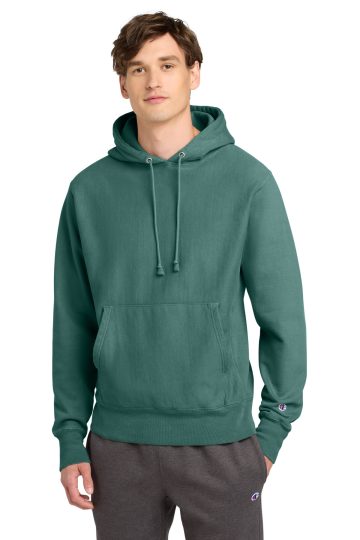 Champion Reverse Weave Garment-Dyed Hooded Sweatshirt. GDS101