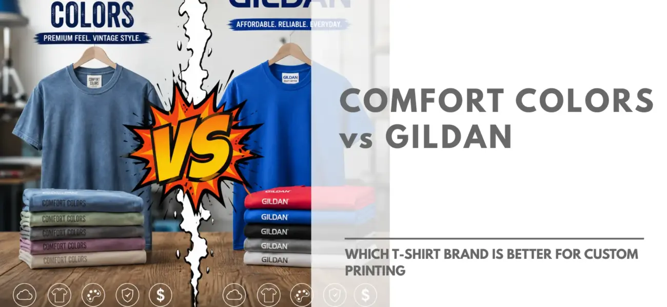 Comfort Colors vs Gildan WhichbT-shirt Brand is Better for Cutomer Printing Blog Featured Image