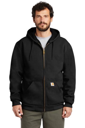 DISCONTINUED Carhartt Rain Defender Rutland Thermal-Lined Hooded Zip-Front Sweatshirt. CT100632
