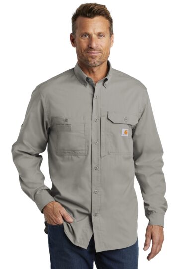 Carhartt Force Ridgefield Solid Long Sleeve Shirt. CT102418