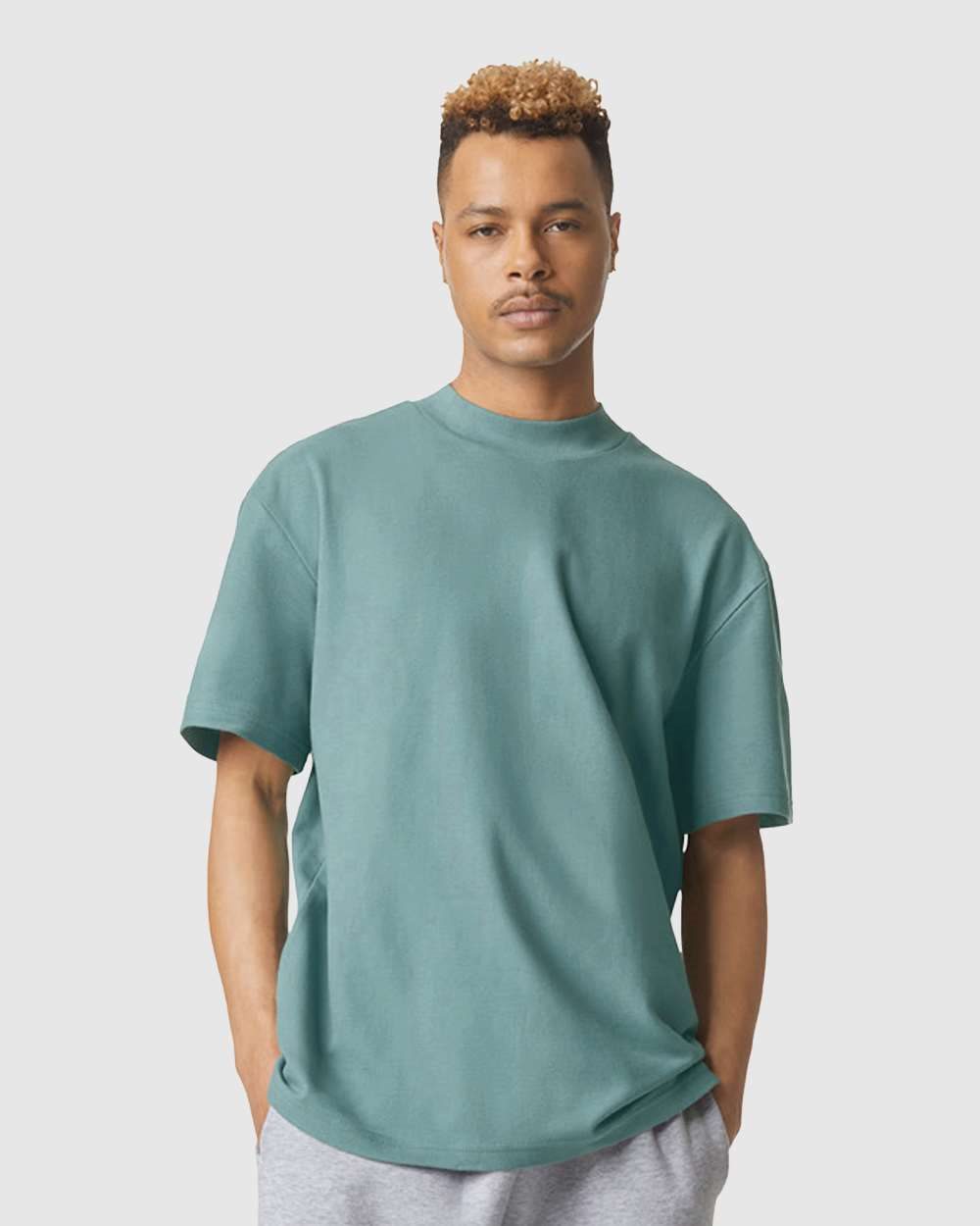 American Apparel 1PQ Unisex Pique Mock Neck Tee American Apparel 1PQ Unisex Pique Mock Neck Tee