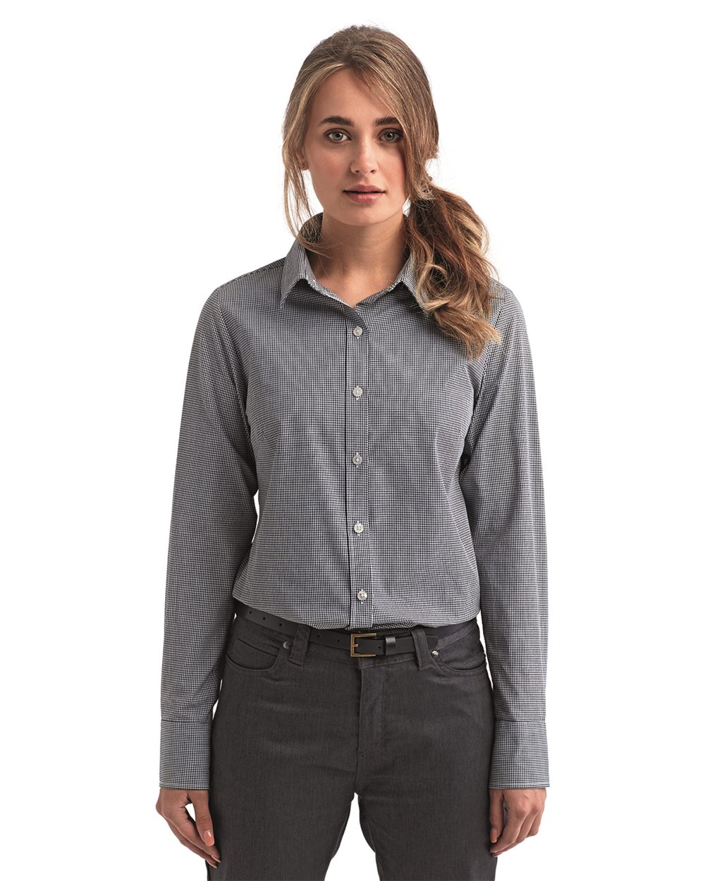 Artisan Collection by Reprime RP320 Women’s Microcheck Gingham Cotton Shirt