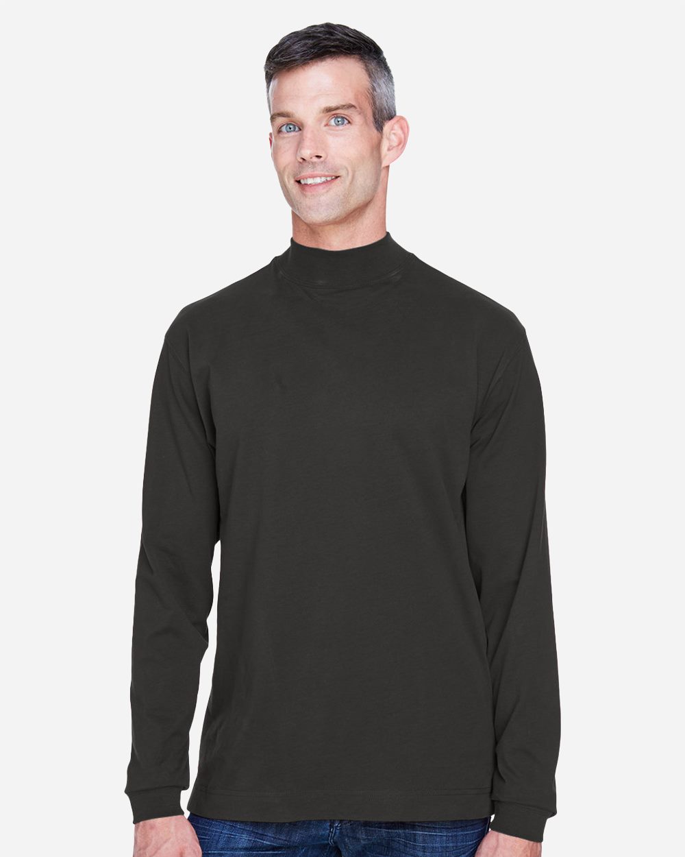 Devon & Jones D420 Unisex Sueded Jersey Mock Neck T-Shirt Devon & Jones D420 Unisex Sueded Jersey Mock Neck T-Shirt