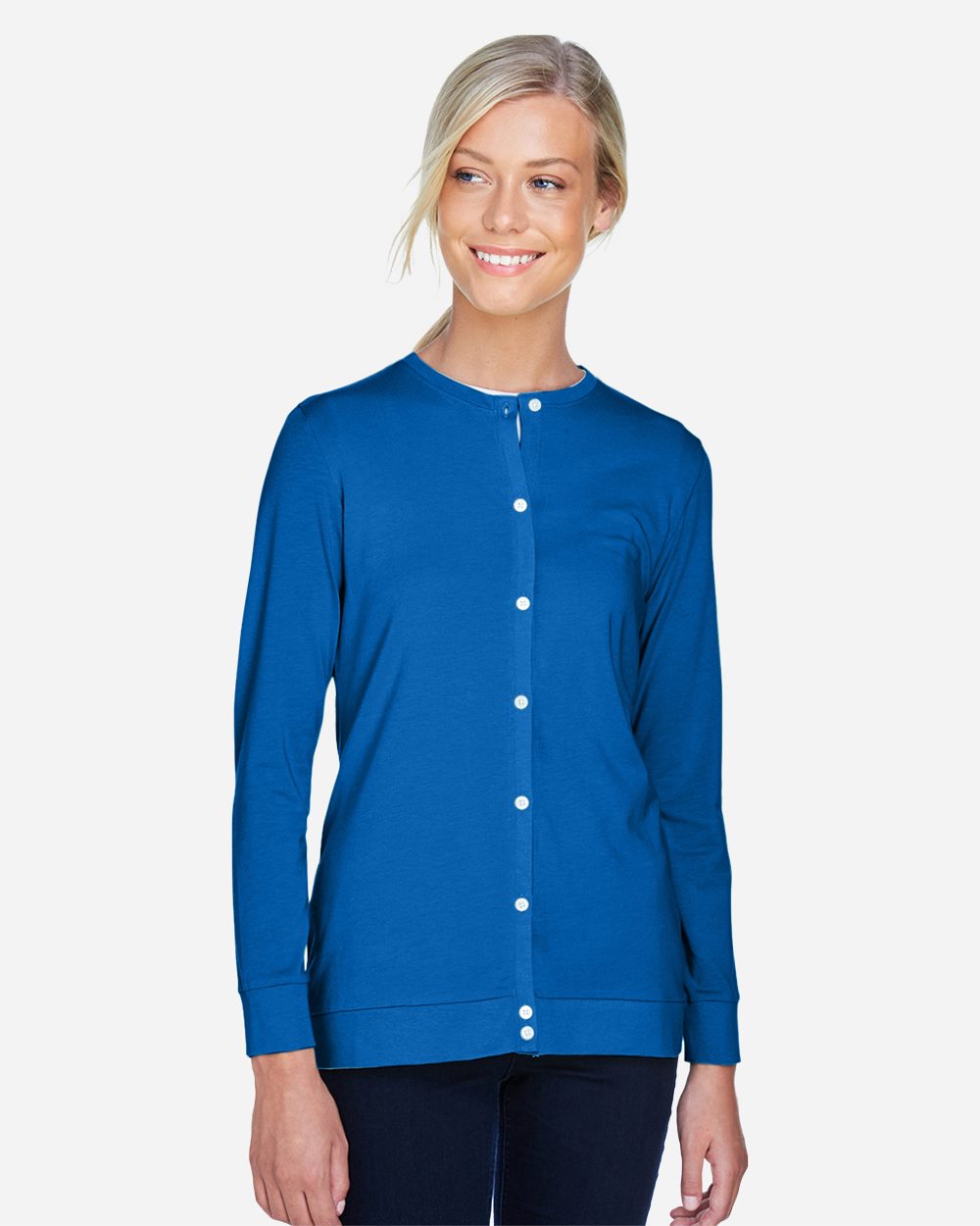 Devon & Jones DP181W Women’s Perfect Fit™ Ribbon Cardigan Devon & Jones DP181W Women’s Perfect Fit™ Ribbon Cardigan