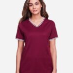 Devon & Jones DG20CW Women’s CrownLux Performance® Plaited Tipped V-Neck Shirt Devon & Jones DG20CW Women’s CrownLux Performance® Plaited Tipped V-Neck Shirt