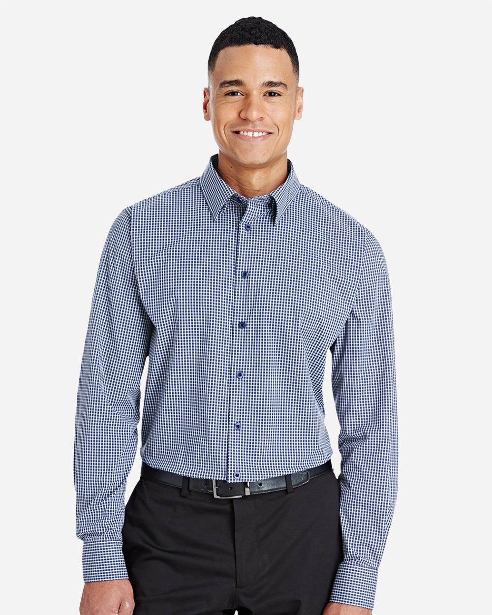Devon & Jones DG535 Men’s CrownLux Performance® Tonal Mini Check Woven Dress Shirt Devon & Jones DG535 Men’s CrownLux Performance® Tonal Mini Check Woven Dress Shirt