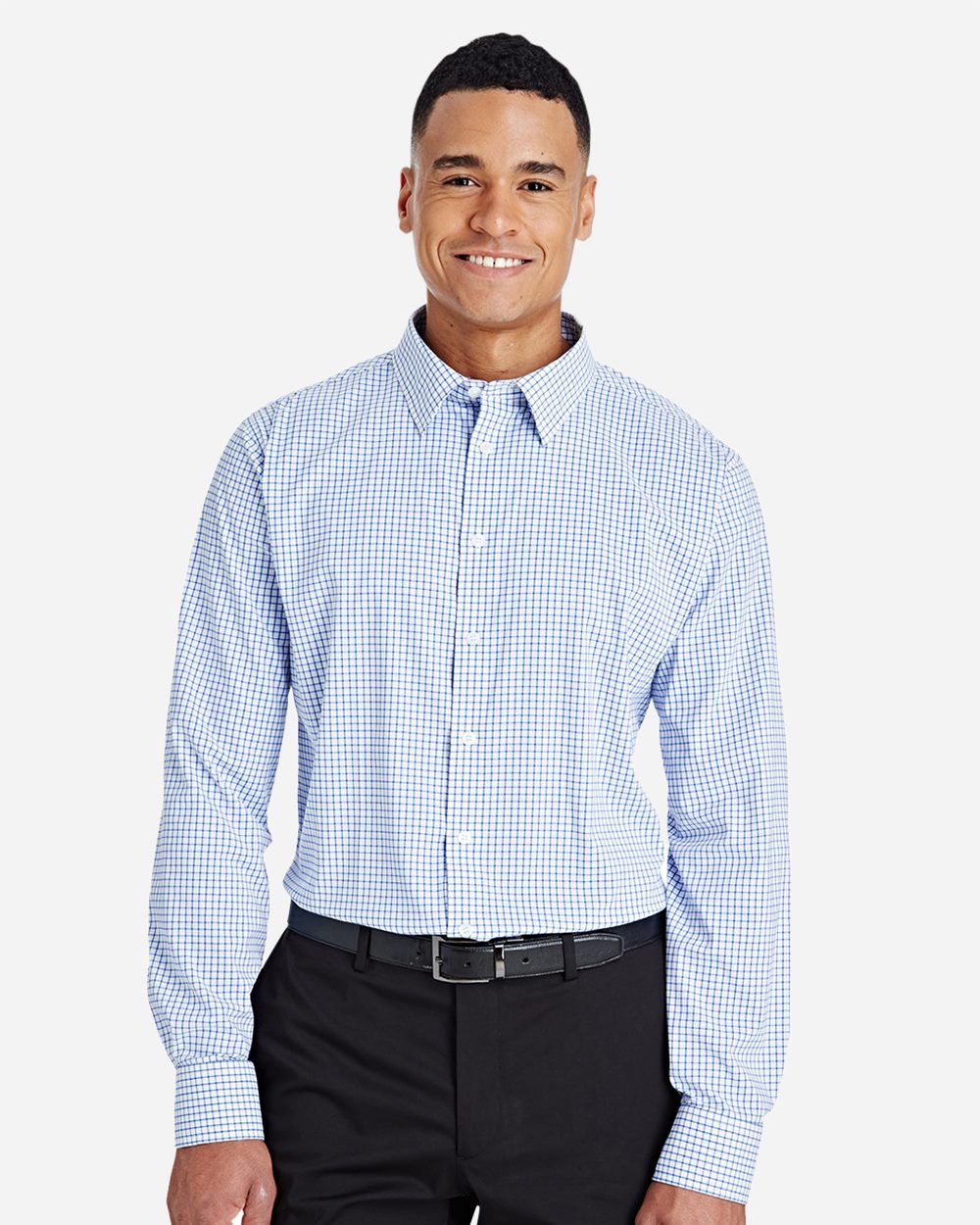 Devon & Jones DG540 Men’s CrownLux Performance® Micro Windowpane Woven Dress Shirt