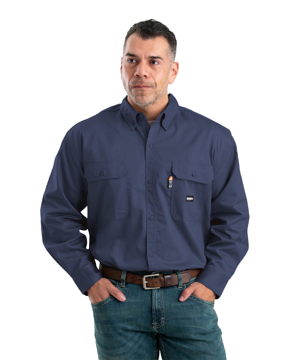 Berne Apparel FRSH10 Men’s Flame-Resistant Button-Down Work Shirt Berne Apparel FRSH10 Men’s Flame-Resistant Button-Down Work Shirt
