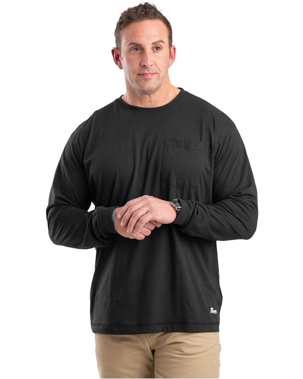 Berne Apparel BSM39T Men’s Tall Performance Long Sleeve Pocket T-Shirt