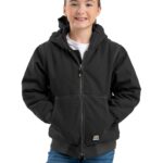 Berne Apparel BHJ61 Youth Highland Softstone Duck Hooded Jacket