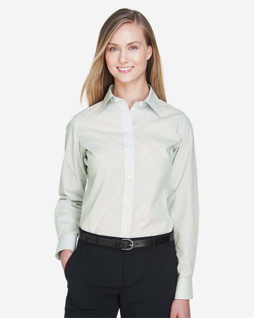 Devon & Jones DG510W Women’s Crown Collection® Micro Tattersall Woven Dress Shirt