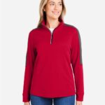 CORE365 CE404W Women’s Market Snag Protect Mesh Colorblock Quarter-Zip Pullover CORE365 CE404W Women’s Market Snag Protect Mesh Colorblock Quarter-Zip Pullover