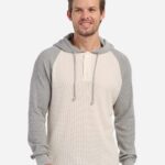 Boxercraft BM3702 Unisex Waffle Knit Pullover Hooded Long Sleeve T-Shirt Boxercraft BM3702 Unisex Waffle Knit Pullover Hooded Long Sleeve T-Shirt