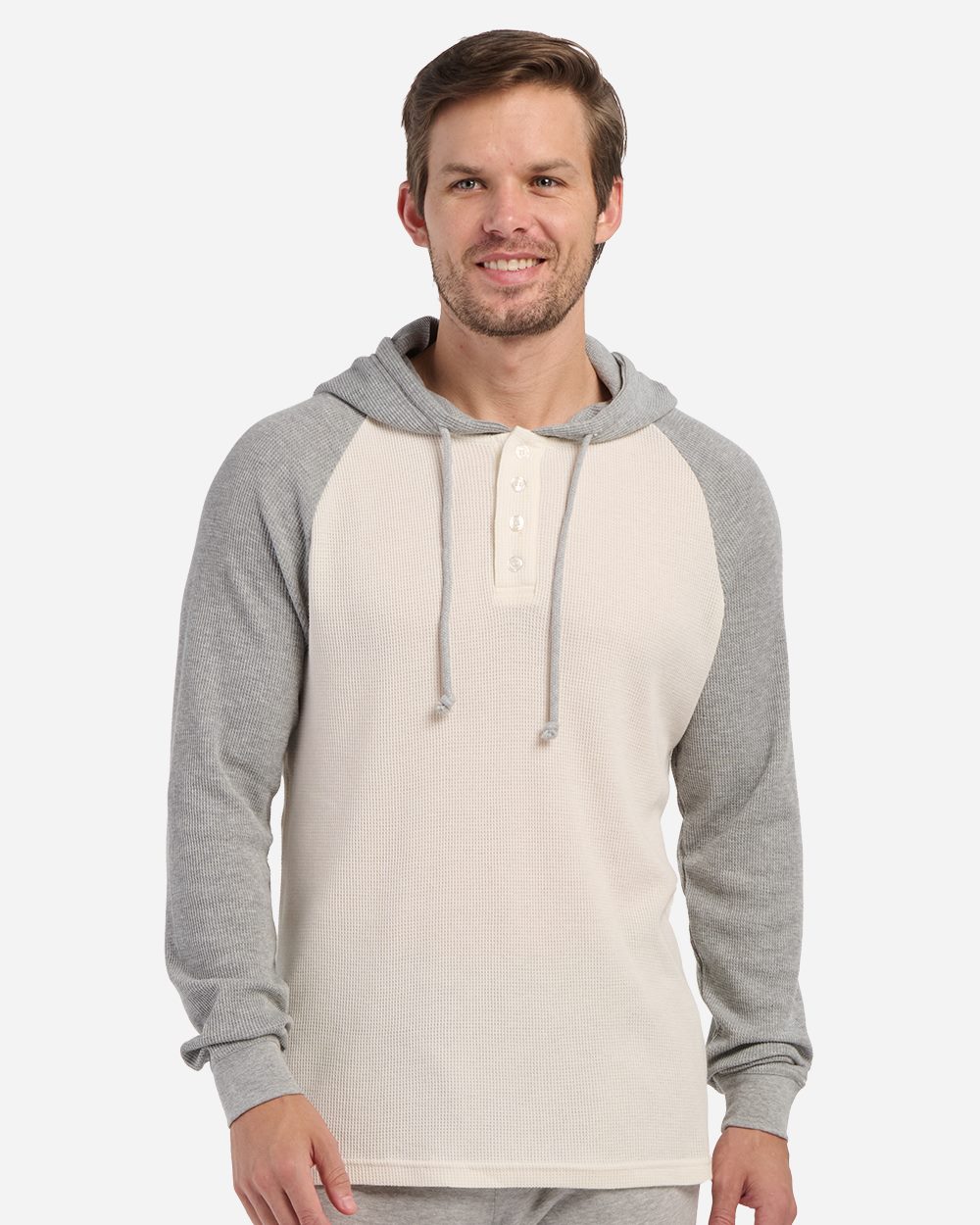 Boxercraft BM3702 Unisex Waffle Knit Pullover Hooded Long Sleeve T-Shirt Boxercraft BM3702 Unisex Waffle Knit Pullover Hooded Long Sleeve T-Shirt