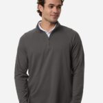 Devon & Jones DG402 Men’s Seaton Pebble Textured Quarter-Zip Pullover