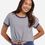 Boxercraft BW2107 Women’s Striped Tie Front T-Shirt Boxercraft BW2107 Women’s Striped Tie Front T-Shirt