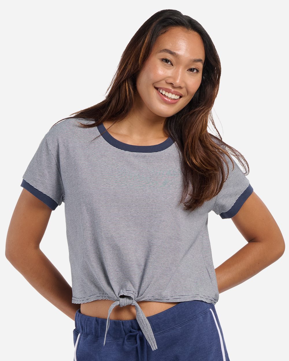 Boxercraft BW2107 Women’s Striped Tie Front T-Shirt Boxercraft BW2107 Women’s Striped Tie Front T-Shirt