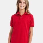Hanes 054Y Youth EcoSmart® Jersey Polo
