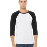 BELLA + CANVAS 3200 Unisex Three-Quarter Sleeve Baseball Tee