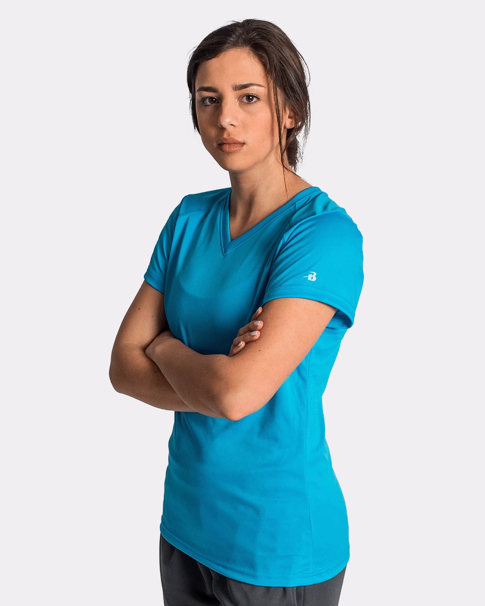 Badger 4162 Women’s B-Core V-Neck T-Shirt