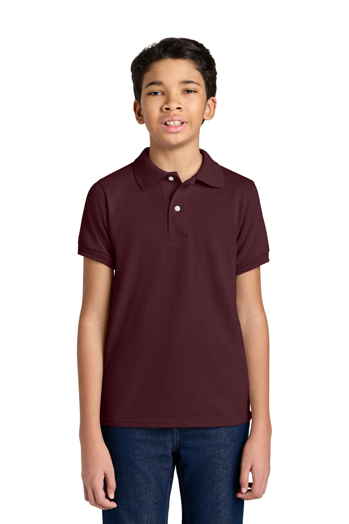 437B_maroon_model_front