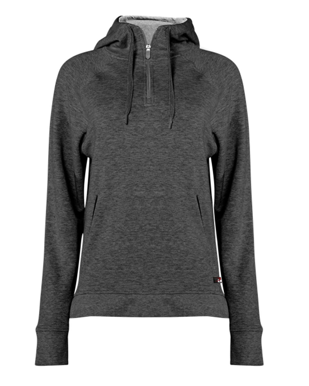 Badger 1051 Women’s FitFlex French Terry Quarter-Zip Hooded Pullover
