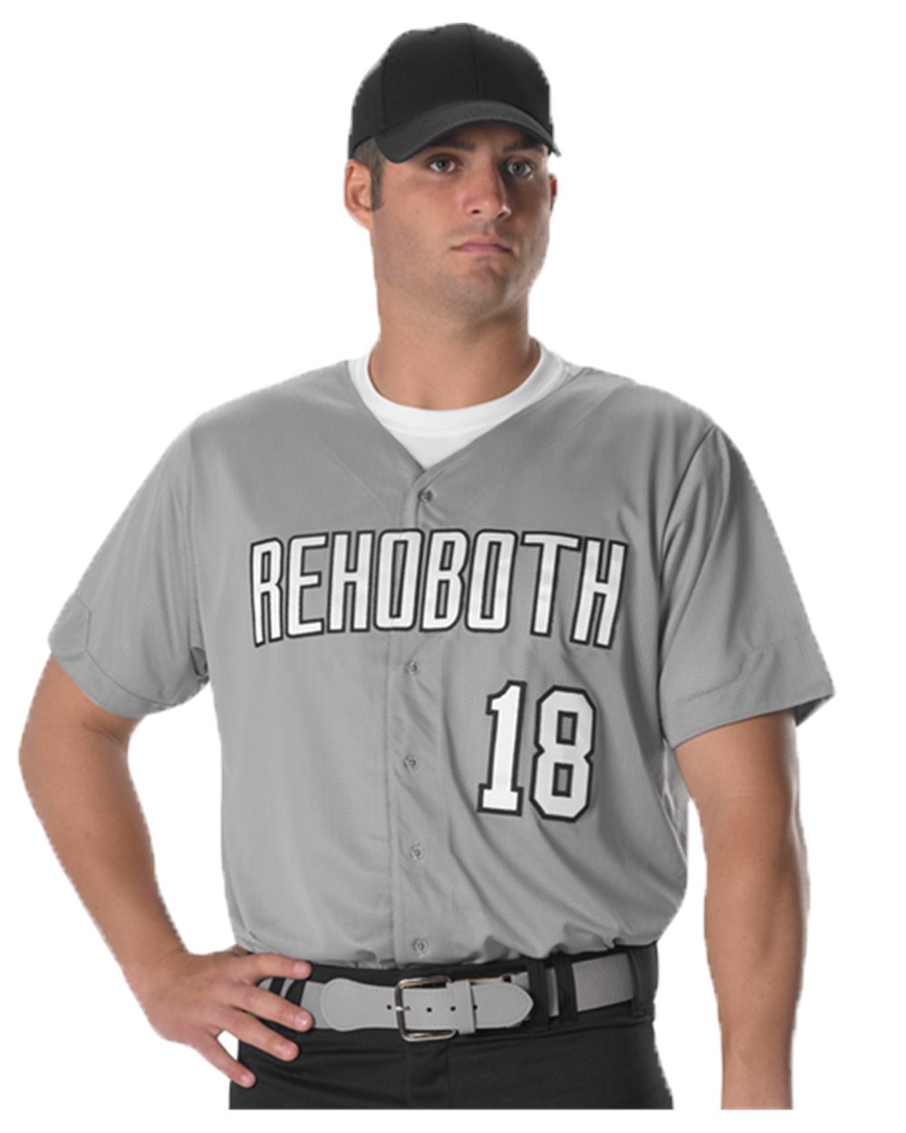 Alleson Athletic 52MBFJ Men’s Full Button Lightweight Baseball Jersey