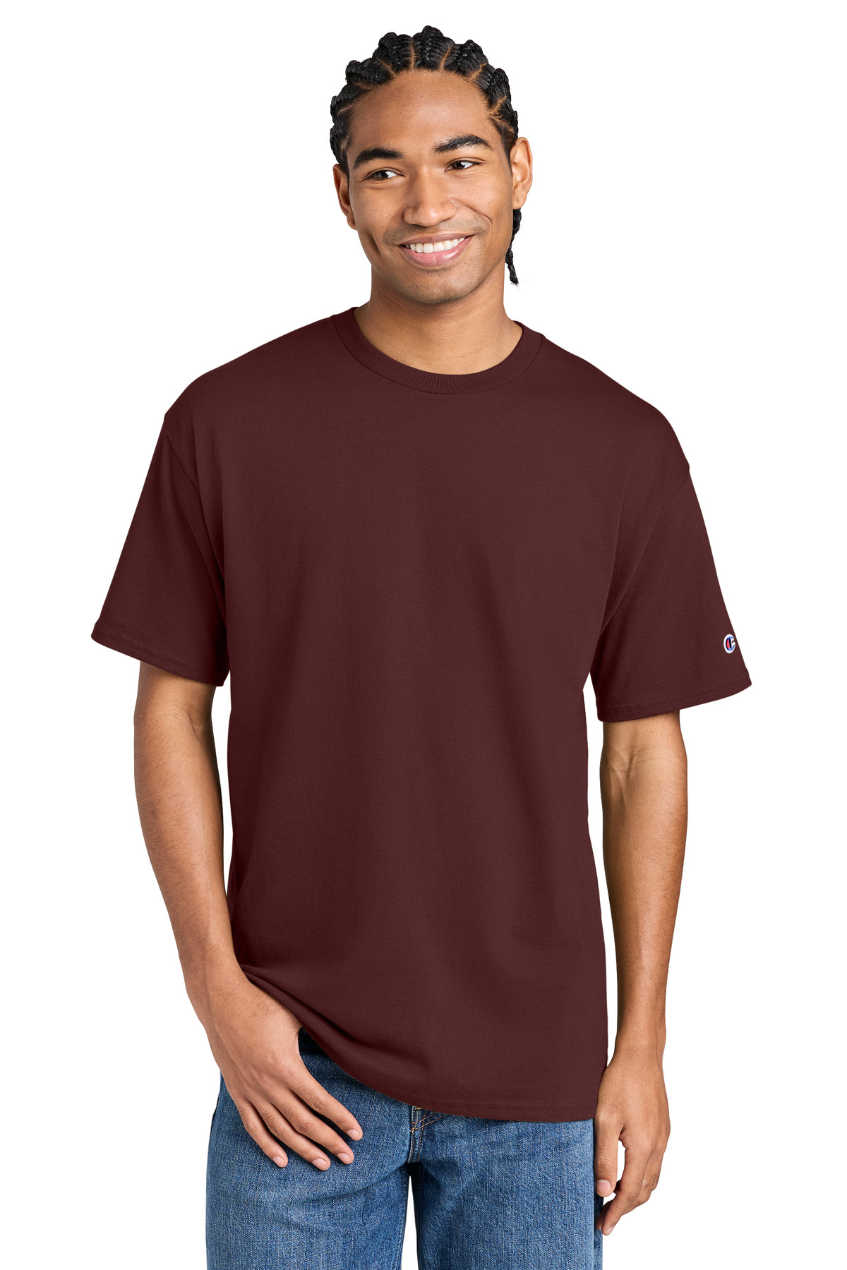 CH1000_maroon_model_front