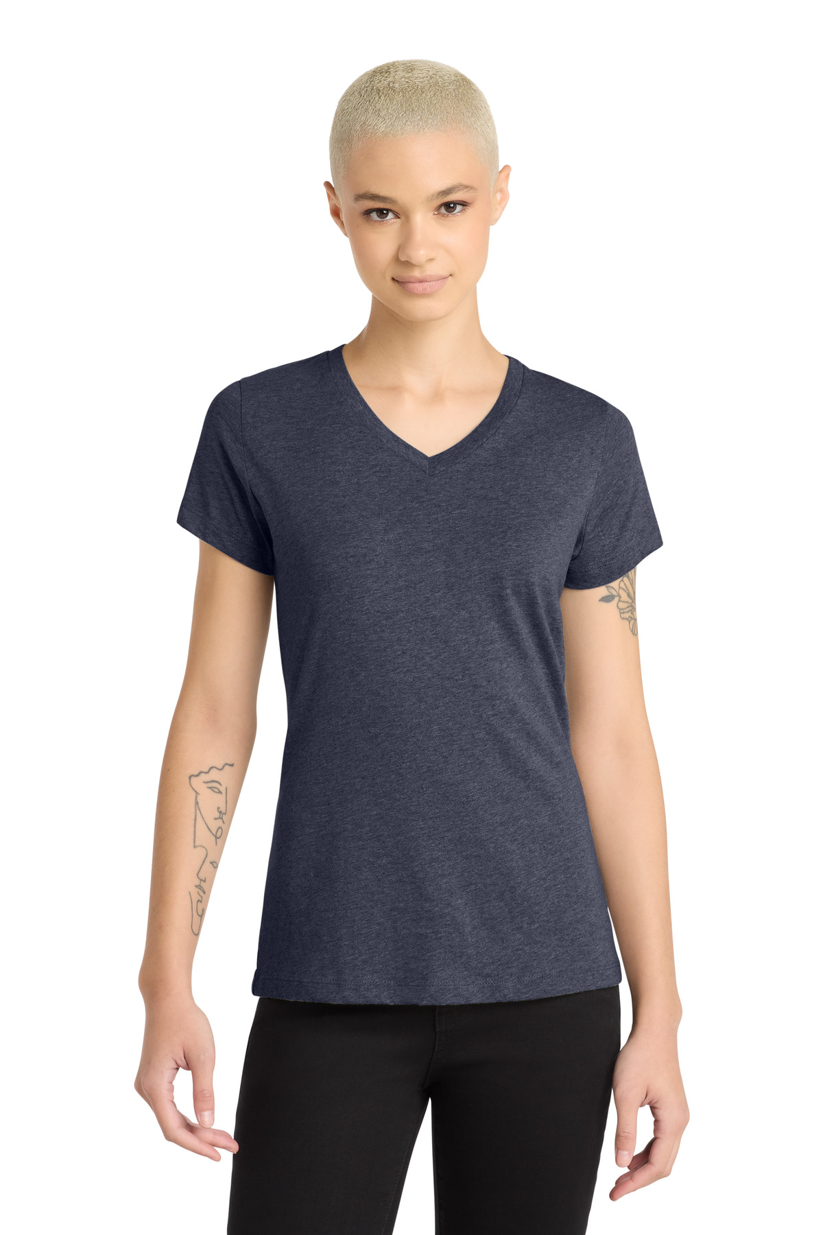 DM1190L_heathernavy_model_front