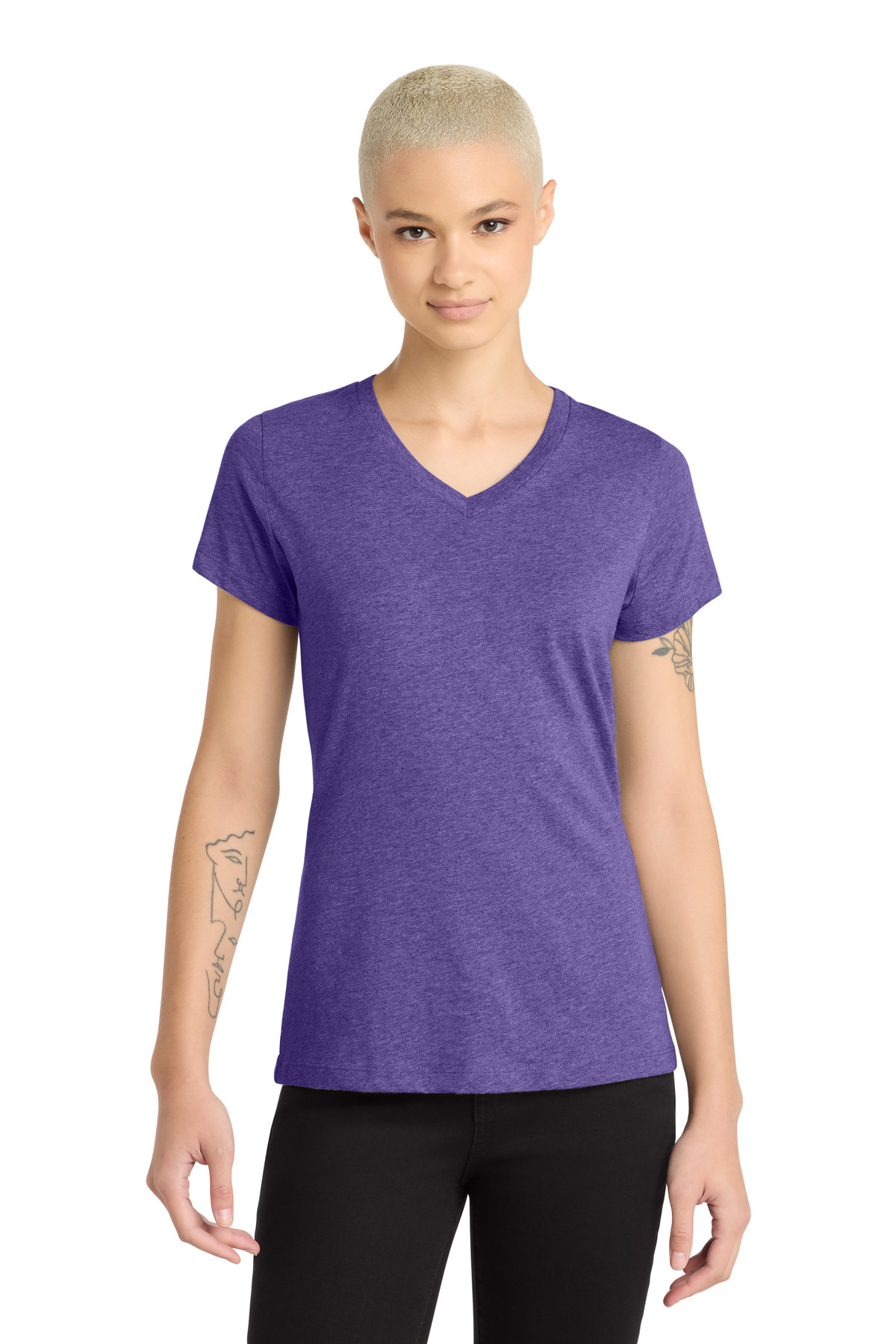 DM1190L_heatherpurple_model_front