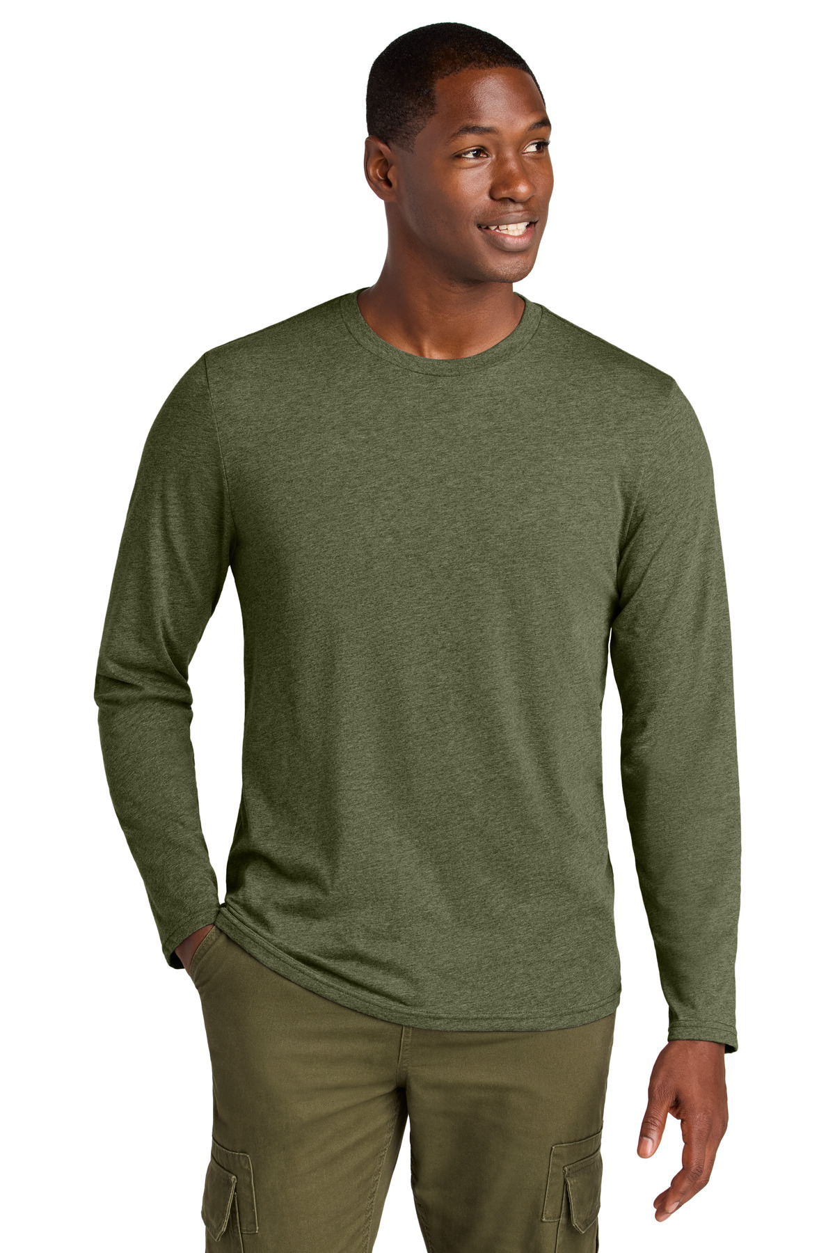 DT185_militarygreenheather_model_front