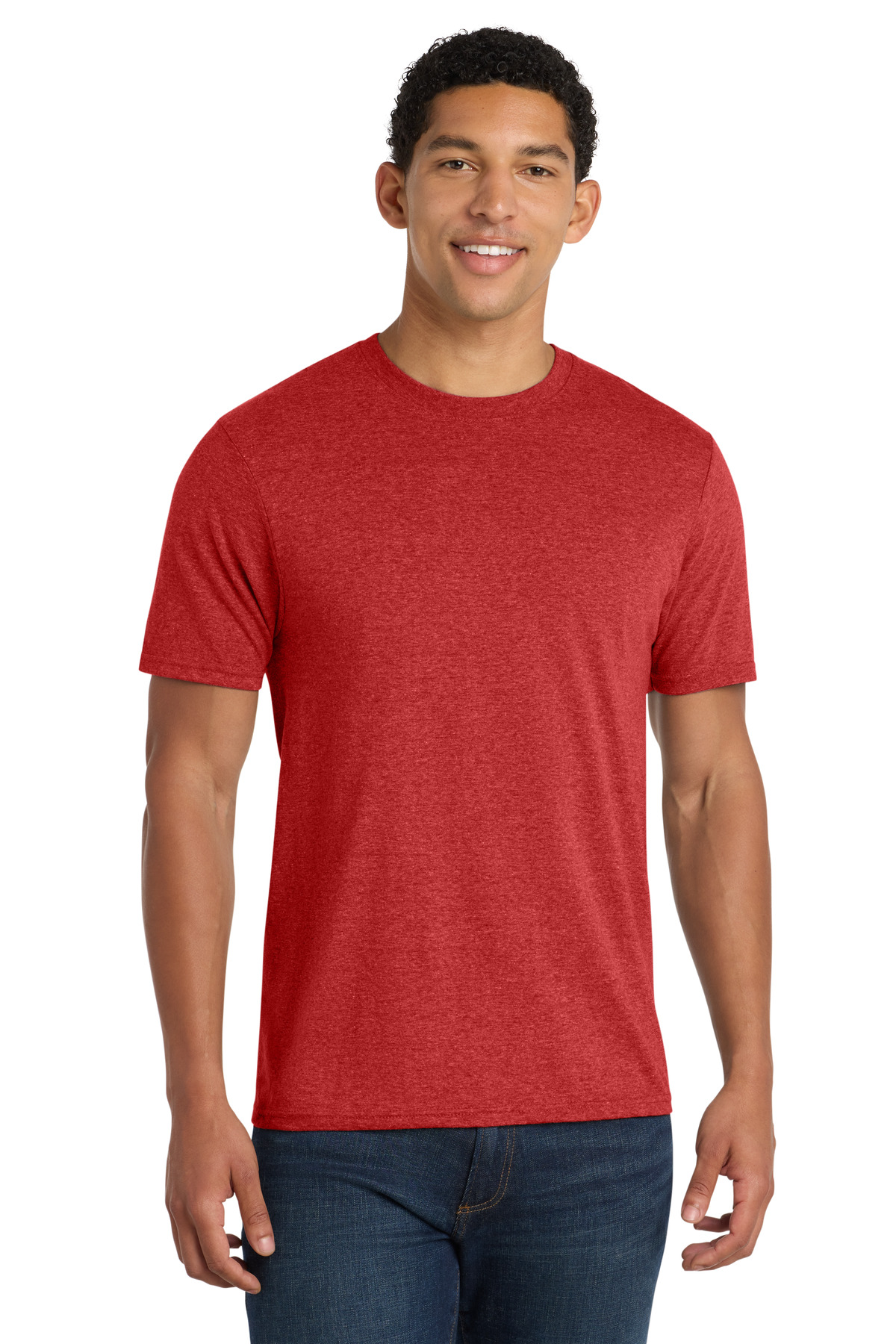 PC455_brightredheather_model_front