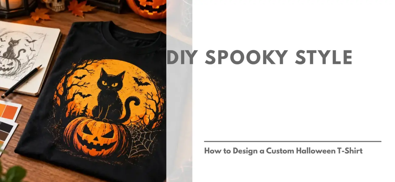 DIY Spooky Style How to Design a Custom Halloween T-Shirt Blog Featured Image